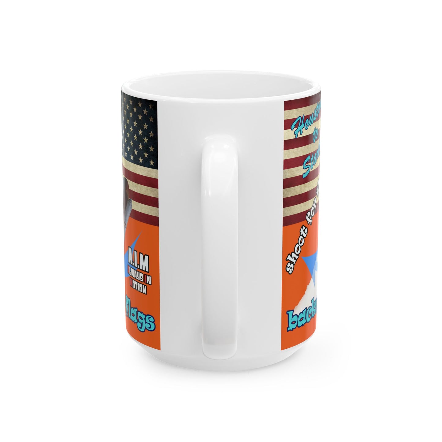 shoot for the stars - White Mug (orange)