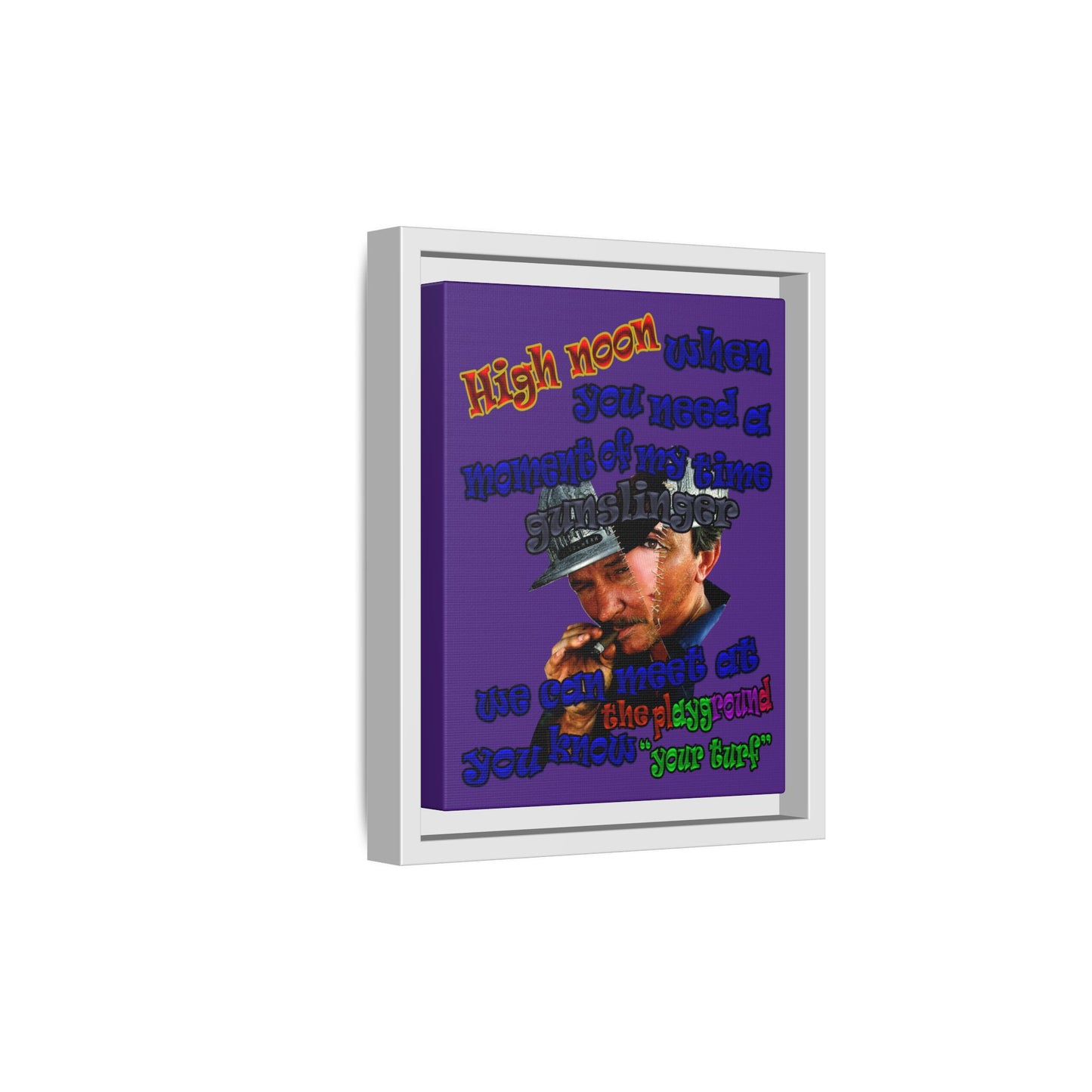 high noon - framed canvas art (purple)