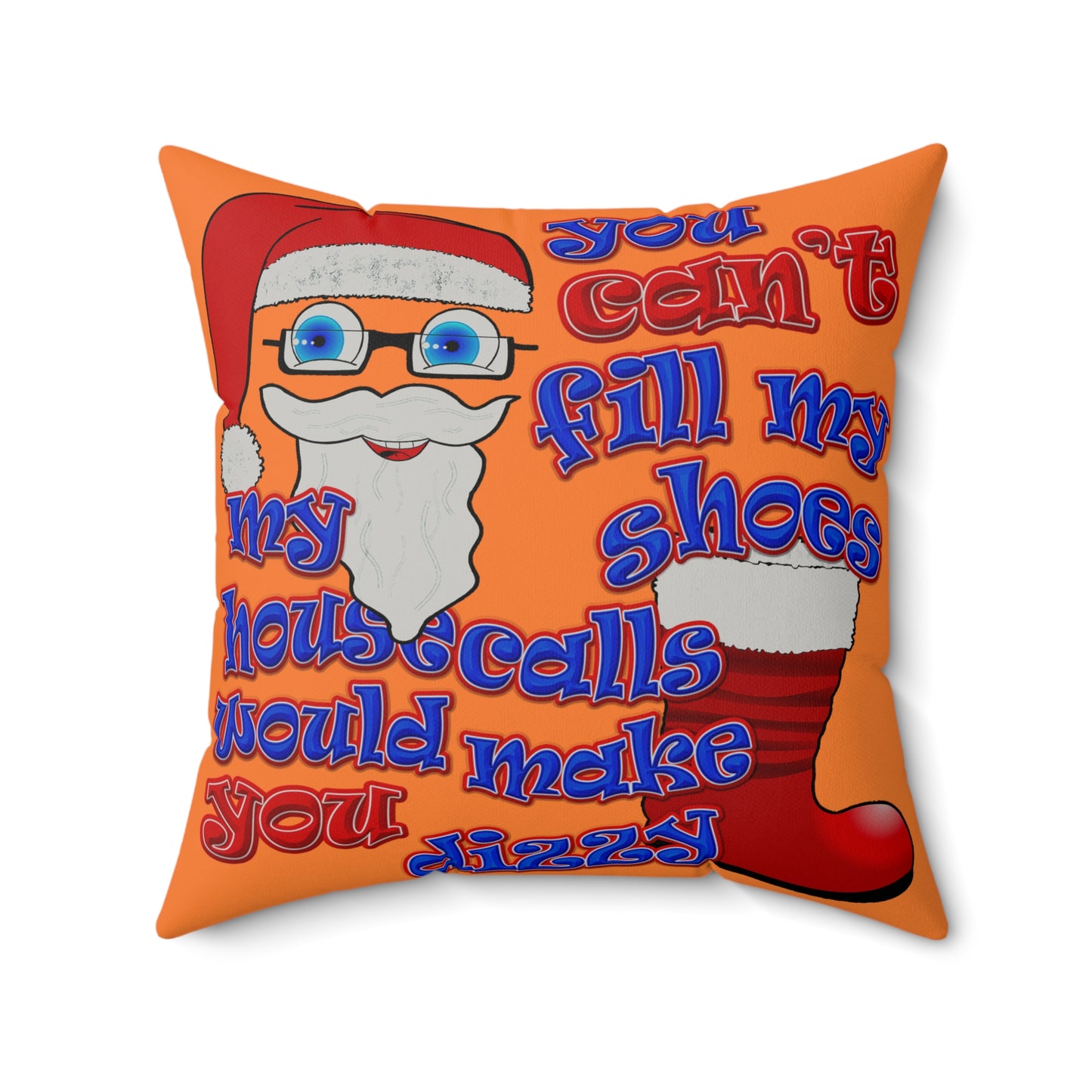 santa's shoes - Faux Suede Square Pillow - (crusta)
