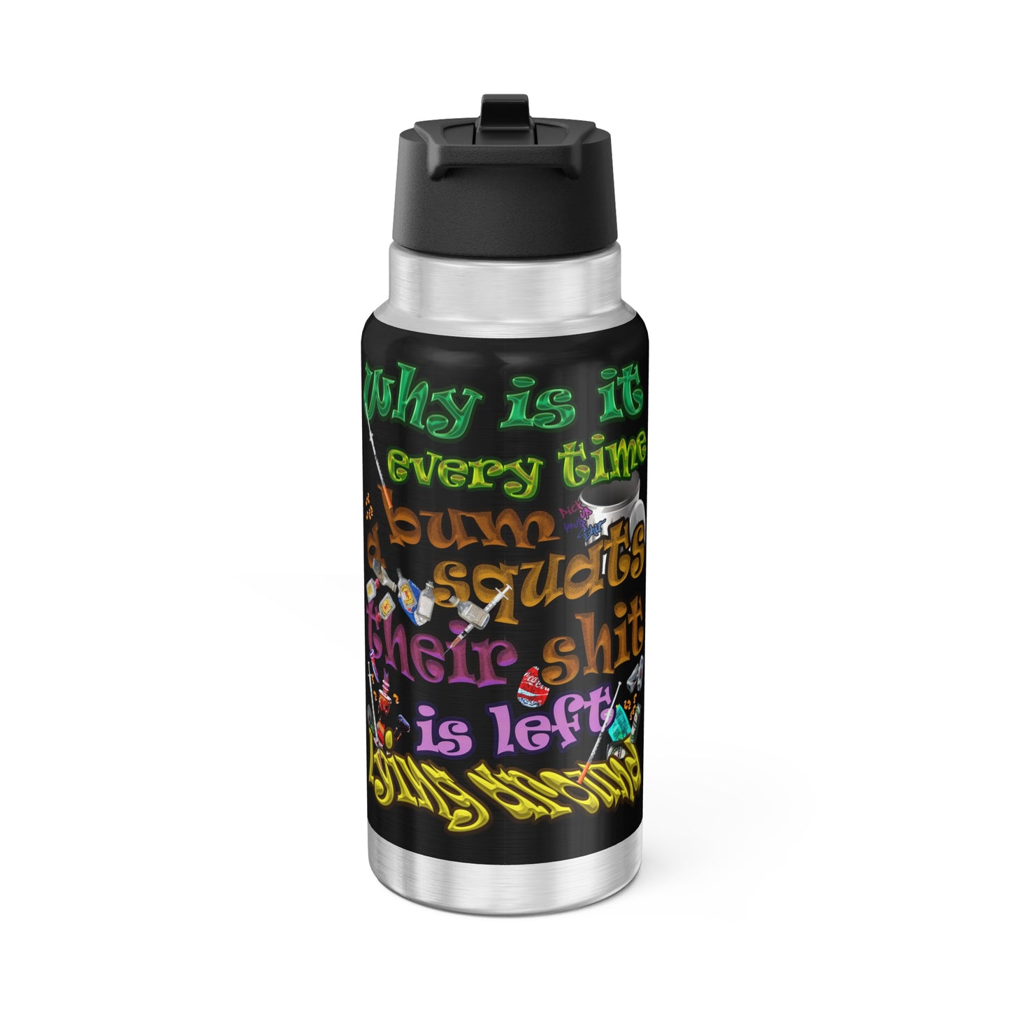 the bum's shit - Gator Tumbler, 32oz (black)