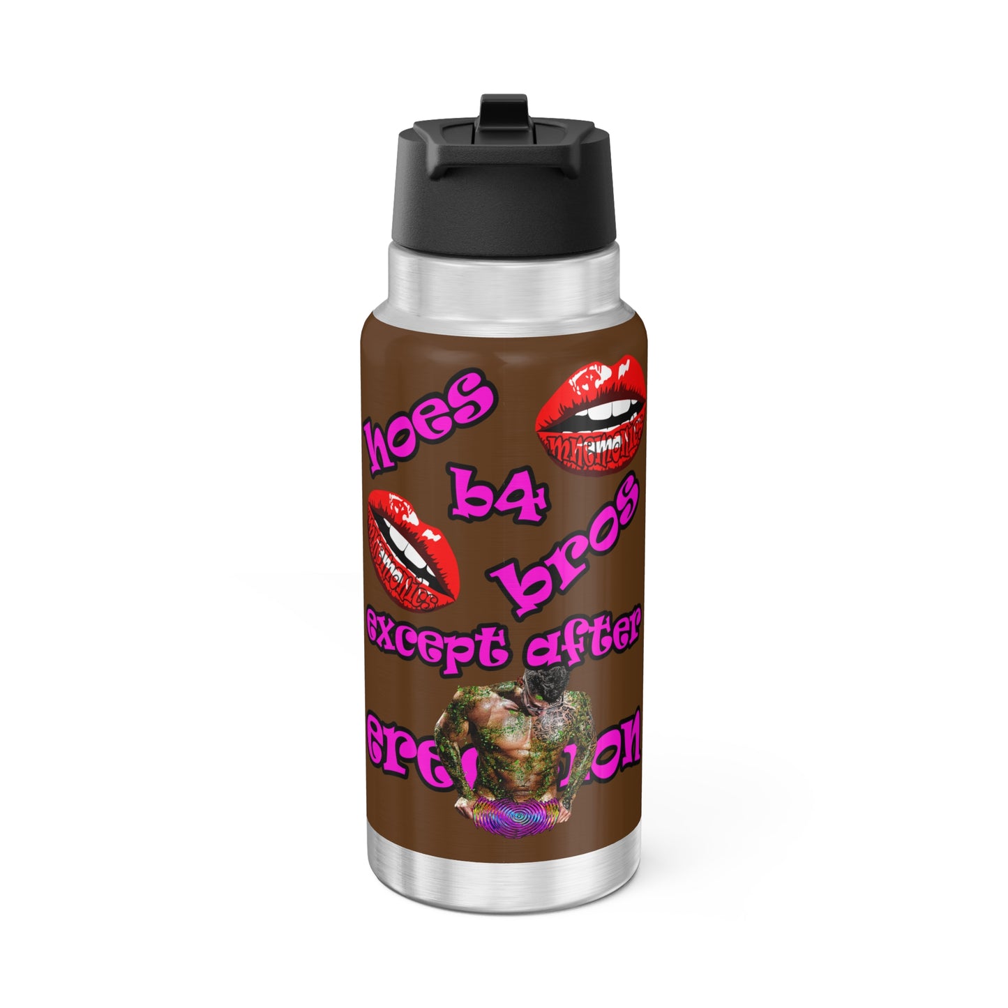 hoes b4 bros - Gator Tumbler, 32oz (brown)