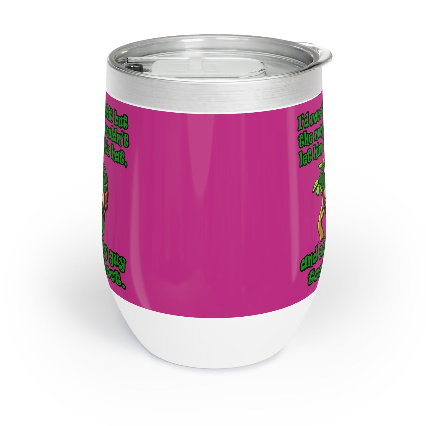 turtle race - Chill Wine Tumbler (pink)