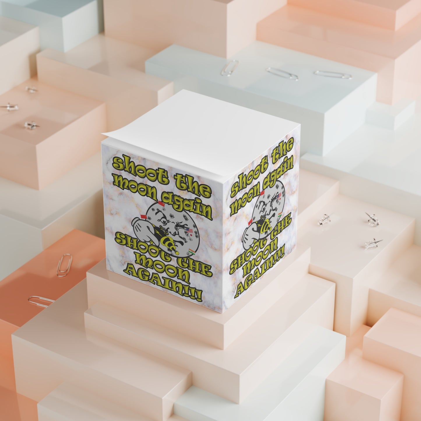 shoot the moon again - note cube (white marble)