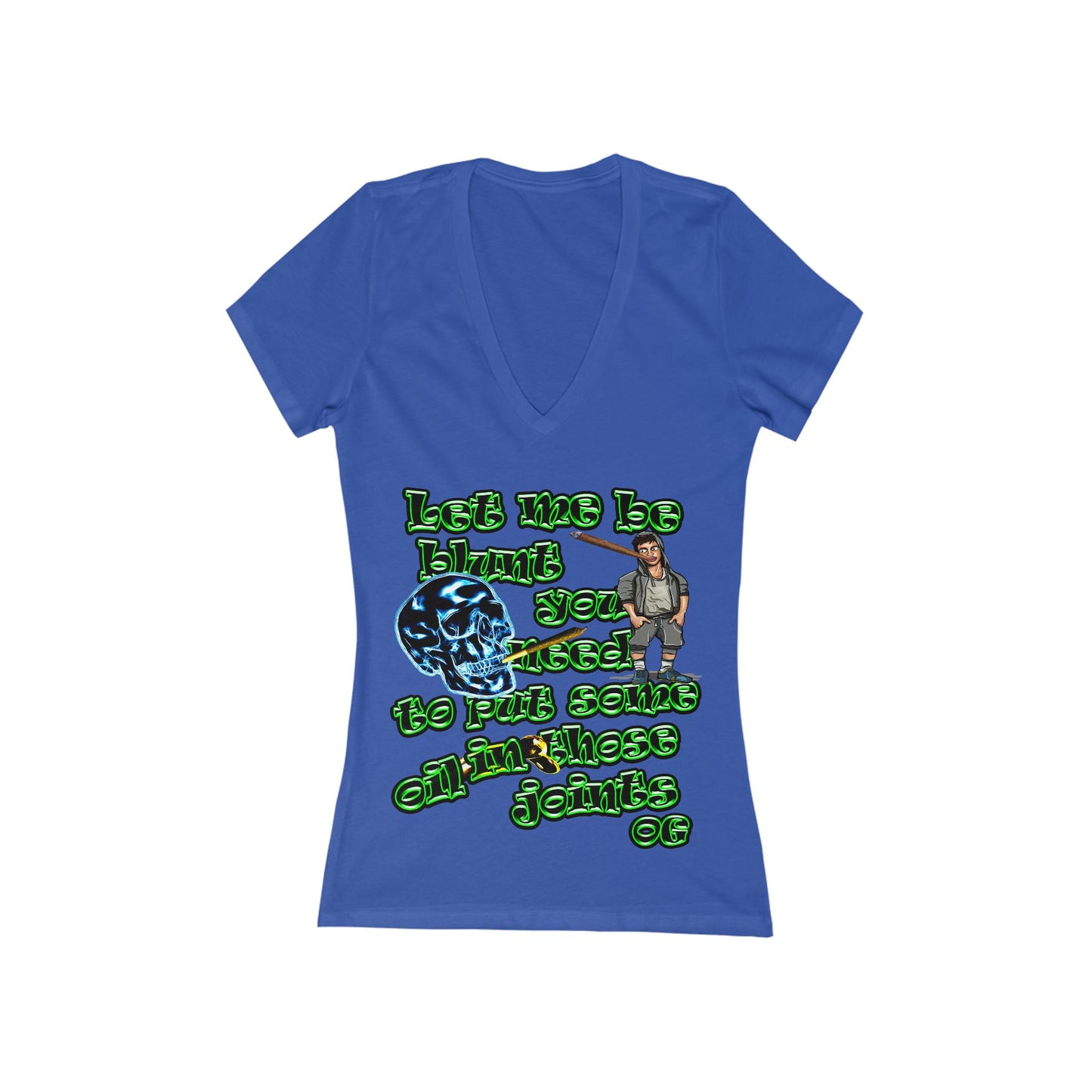 og - Women's Jersey Short Sleeve Deep V-Neck Tee