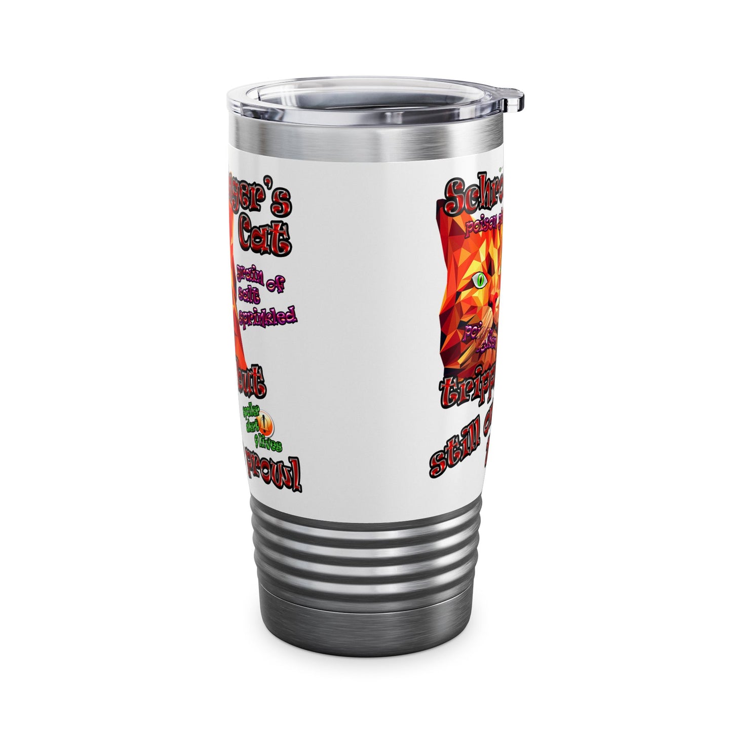 schrodinger's cat - Ringneck Tumbler, 20oz (white)