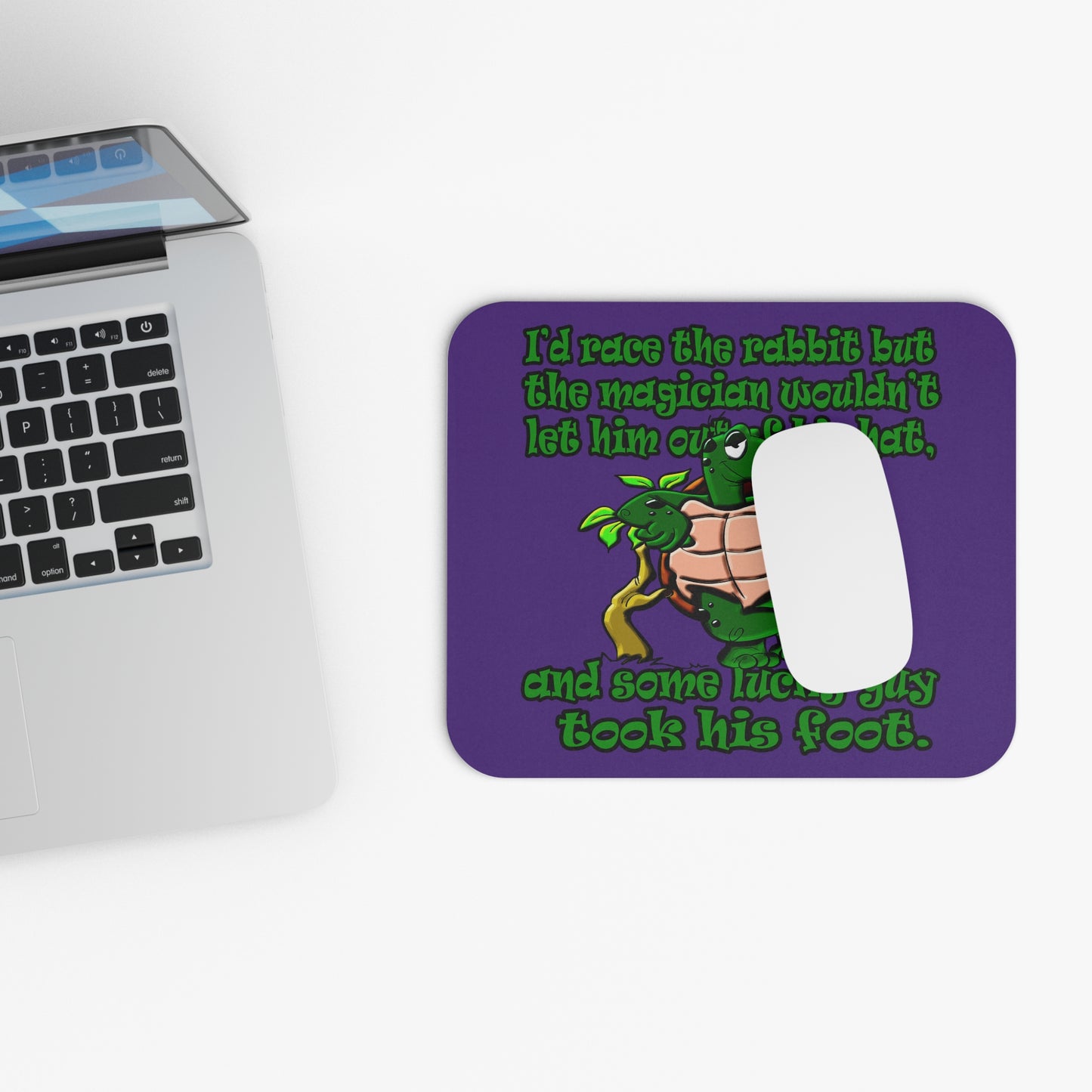 turtle race - Mouse Pad (Rectangle) (purple)