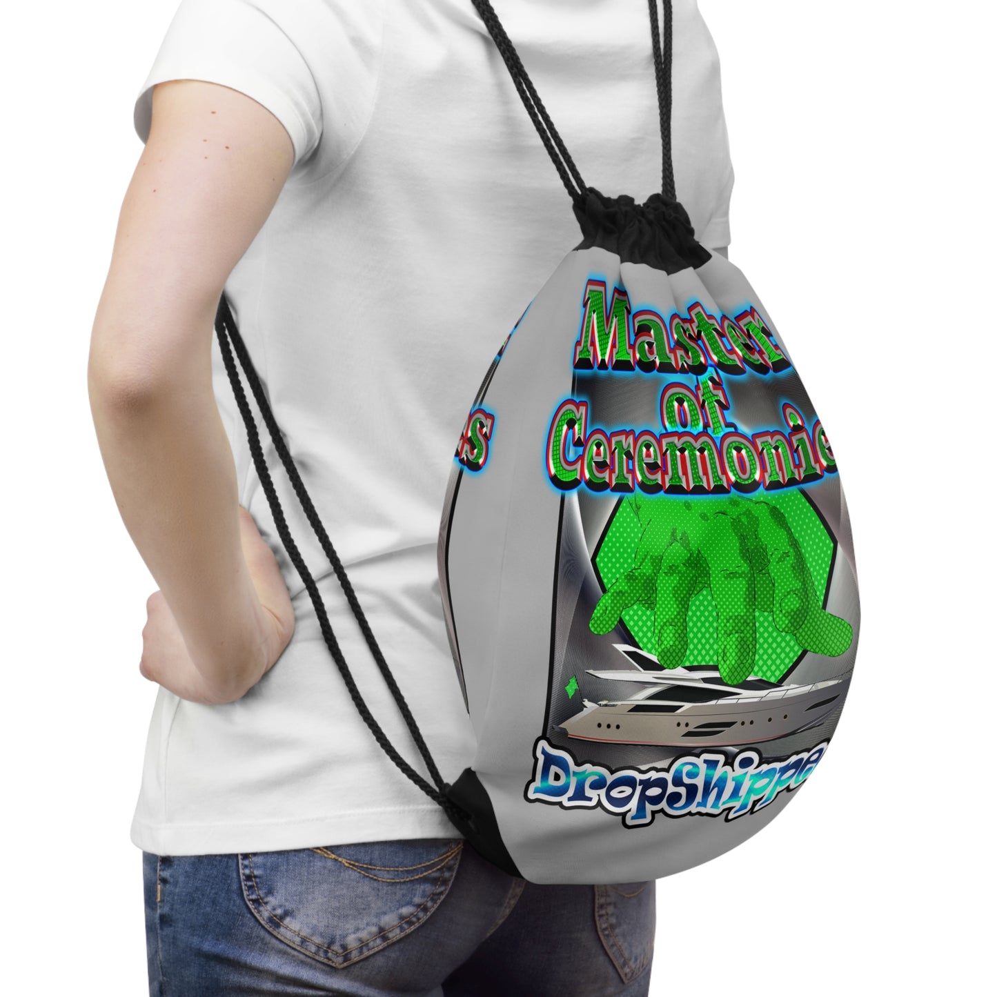 logo - Drawstring Bag (light grey)