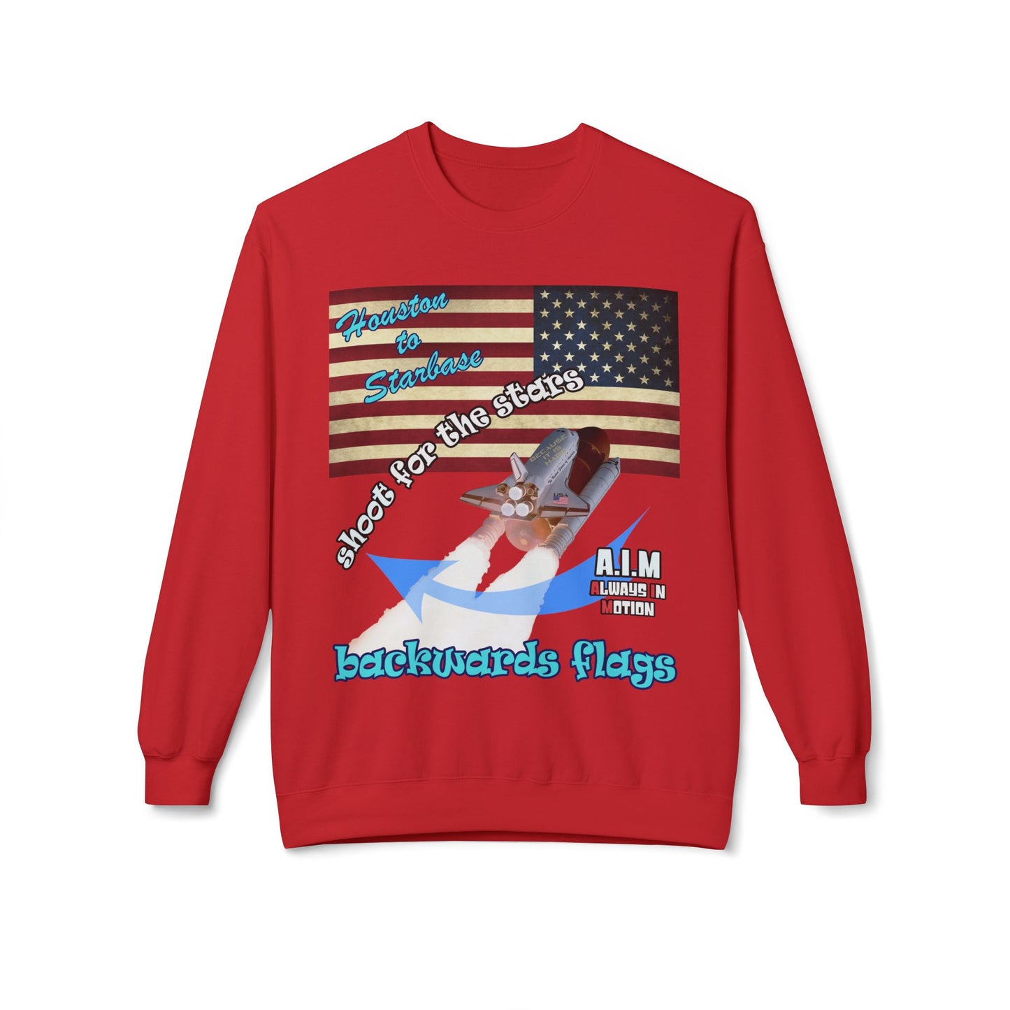 shoot for the stars - Unisex Midweight Softstyle Fleece Crewneck Sweatshirt