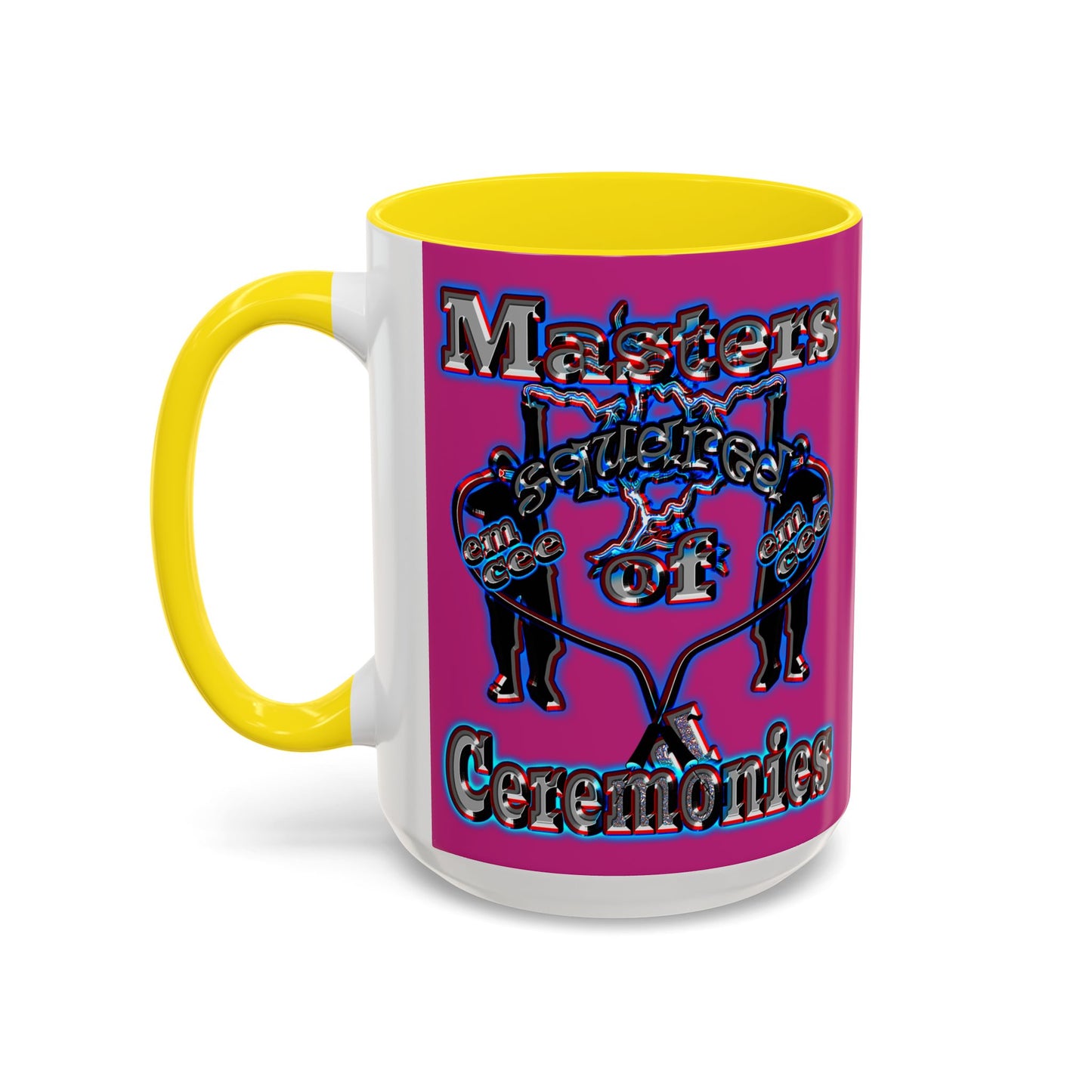 em cee squared - Accent Mug (pink)