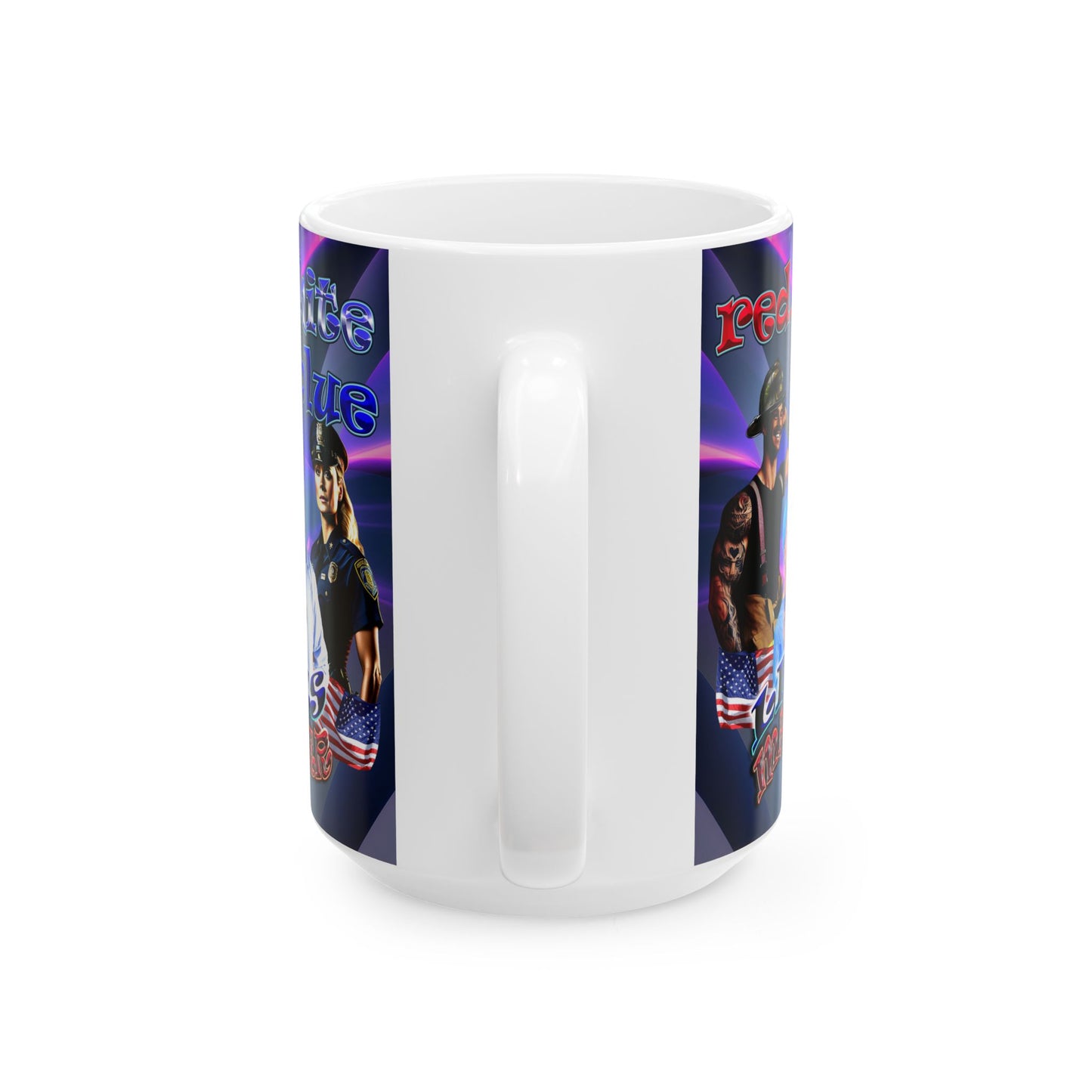 rw&b lives matter - White Mug (grey-pink wave)