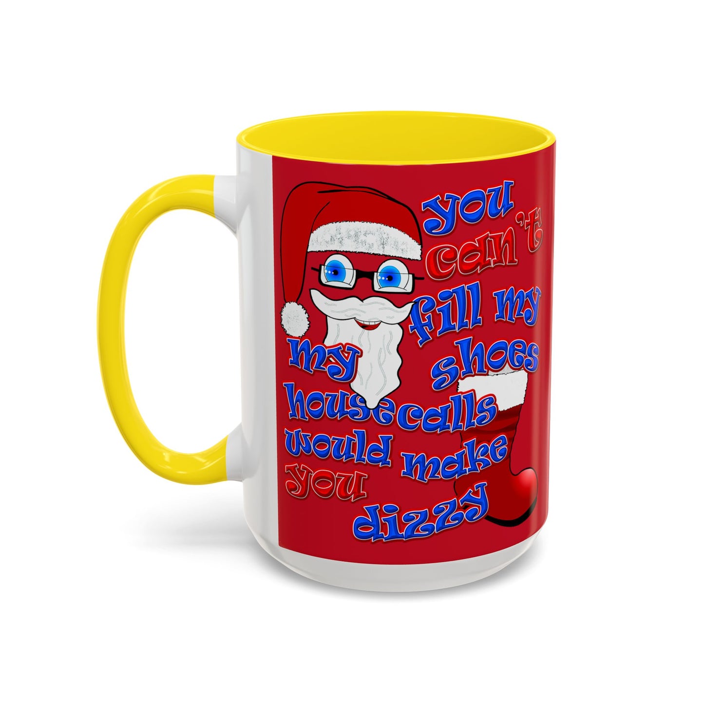 santa's shoes - Accent Mug (dark red)