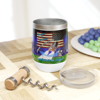 shoot for the stars - Chill Wine Tumbler ('snoops' background)