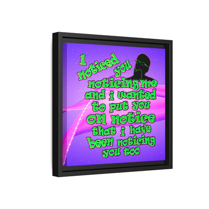 noticed you noticing - framed canvas art (purple-pink wave)