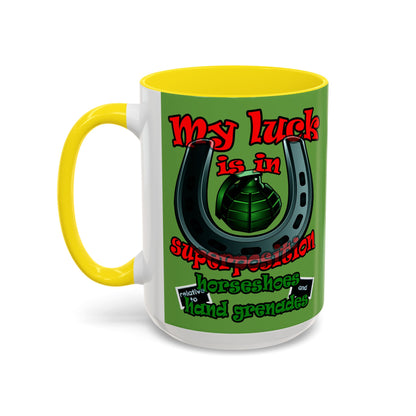 my luck - Accent Mug (green)