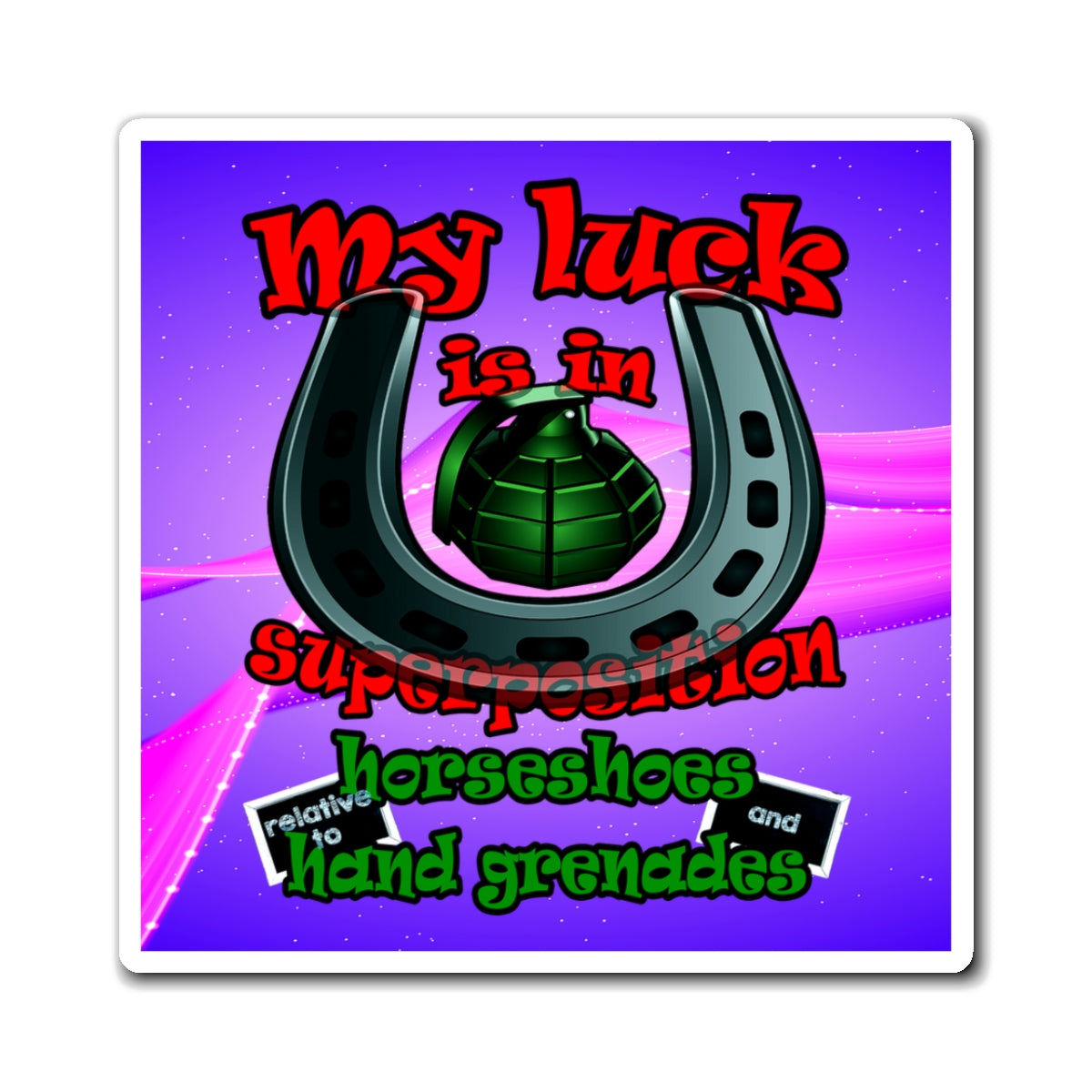 my luck - Magnets - (purple-pink wave)