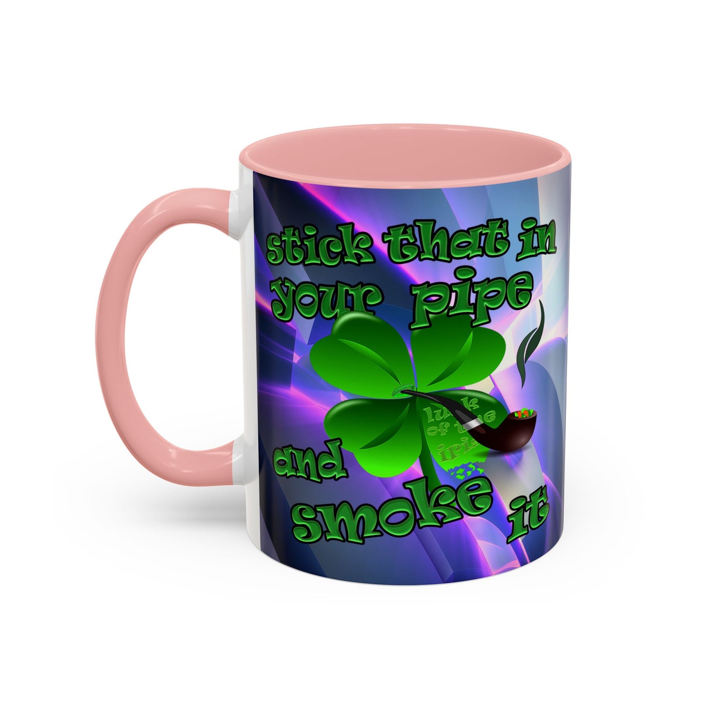 celtics logo - Accent Mug (grey-pink wave)