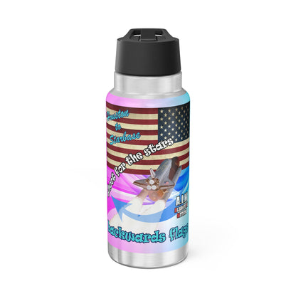 shoot for the stars - Gator Tumbler, 32oz (light blue-pink wave)