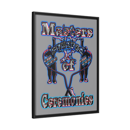 em cee squared - framed canvas art (grey)