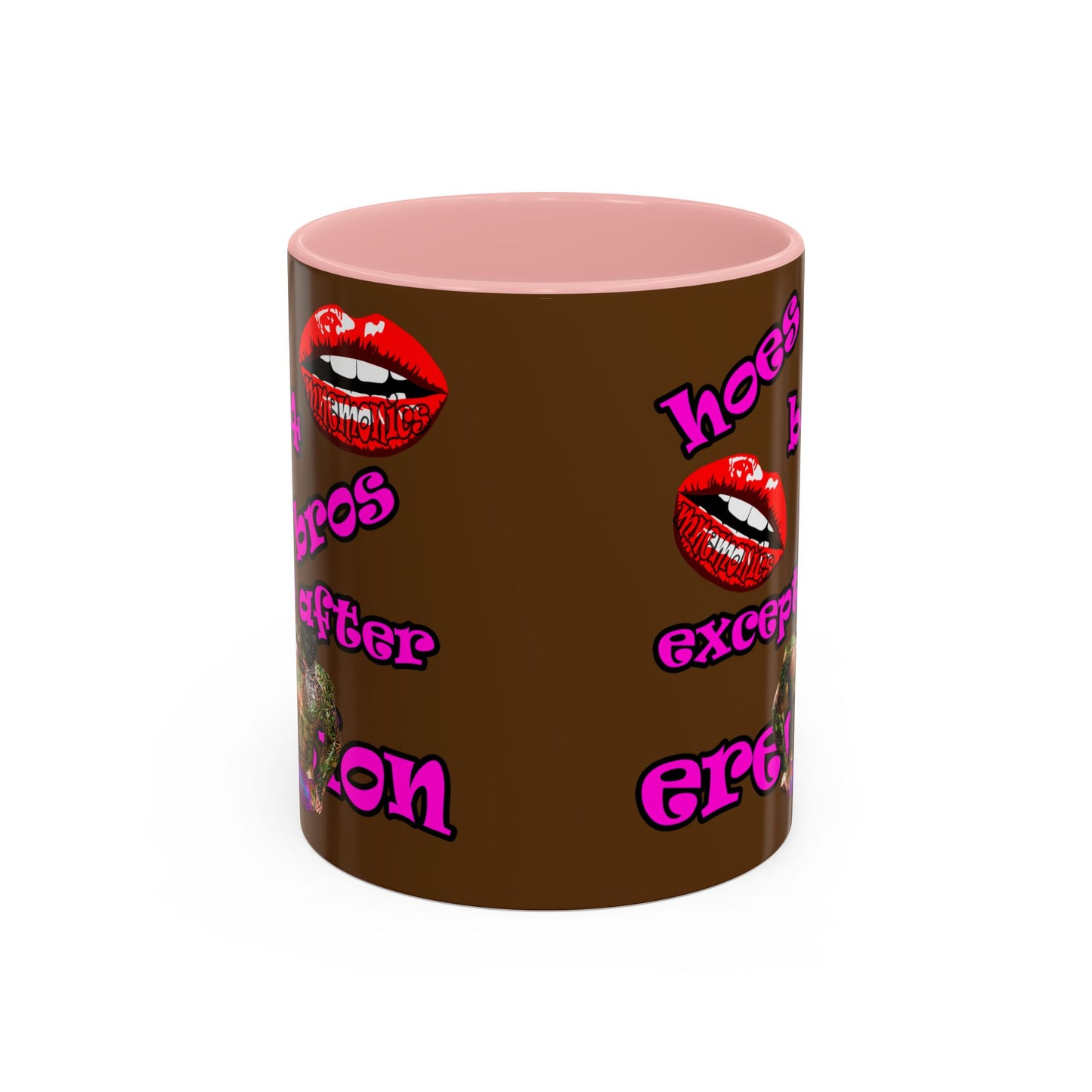 hoes b4 bros - Accent Mug (brown)