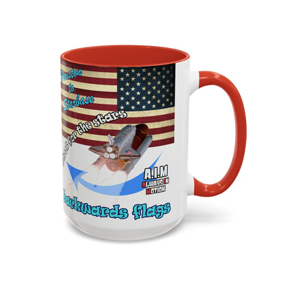 shoot for the stars - Accent Mug (white)