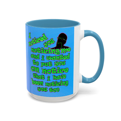 noticed you noticing - Accent Mug (light blue-purple wave)