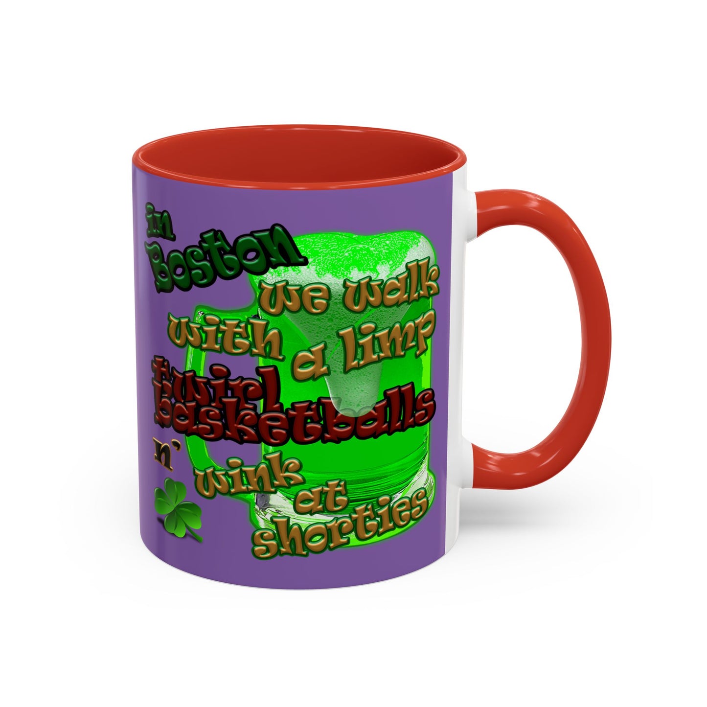 celtics logo - Accent Mug (light purple)