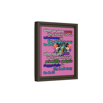 doggystyle - framed canvas art (light pink)