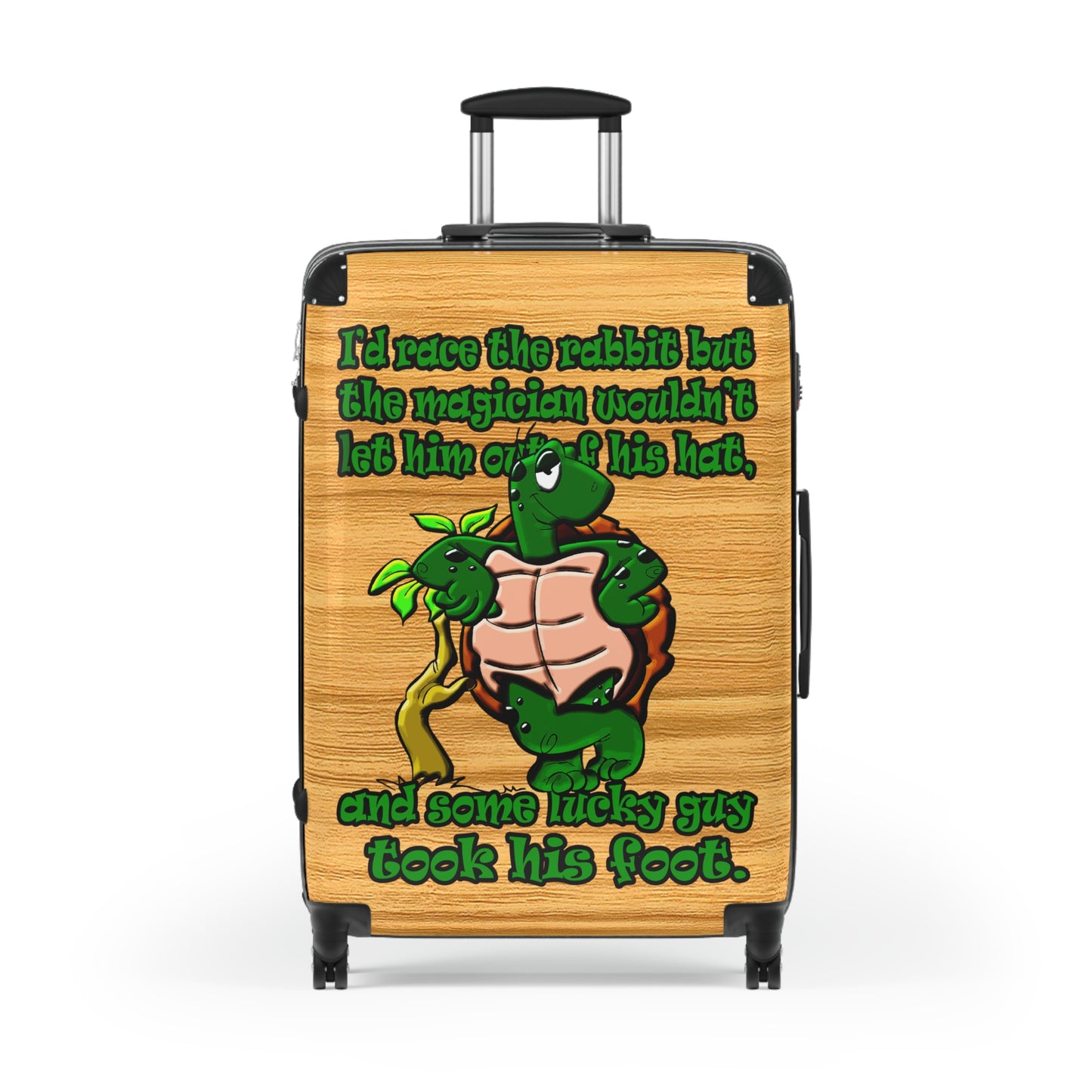 turtle race - Suitcase (butterscotch wood finish)