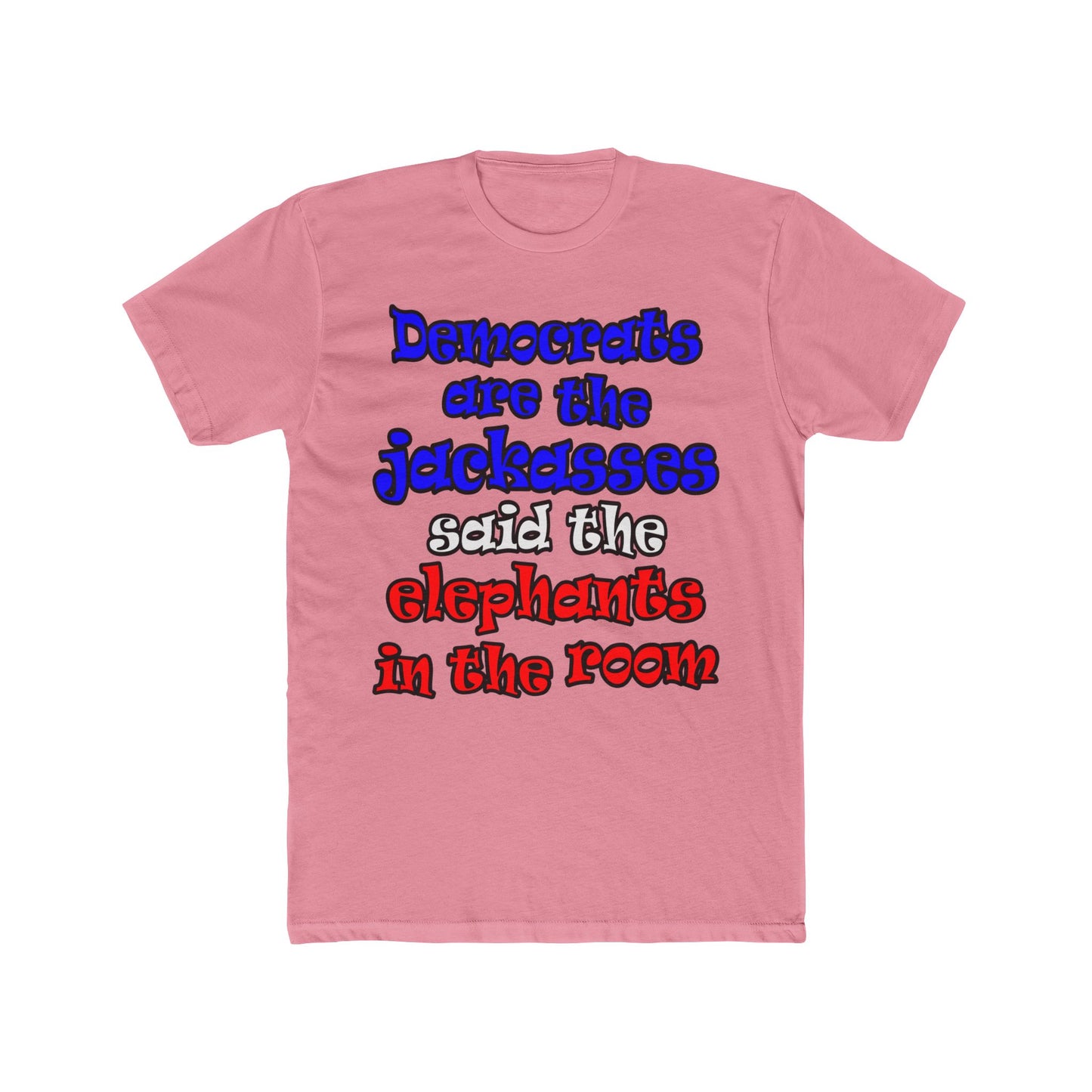 donkeys and elephants - Men's Cotton Crew Tee