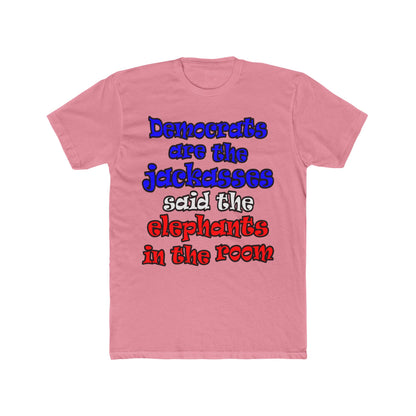 donkeys and elephants - Men's Cotton Crew Tee