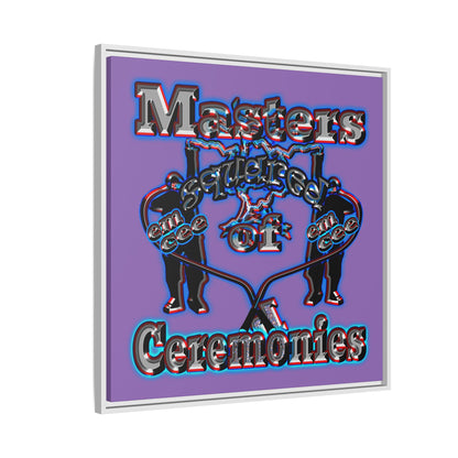 em cee squared - framed canvas art (light purple)