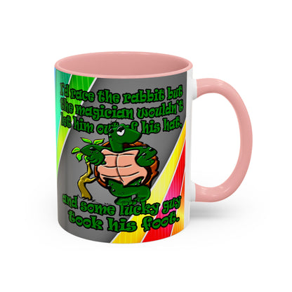 turtle race - Accent Mug (rainbow split)
