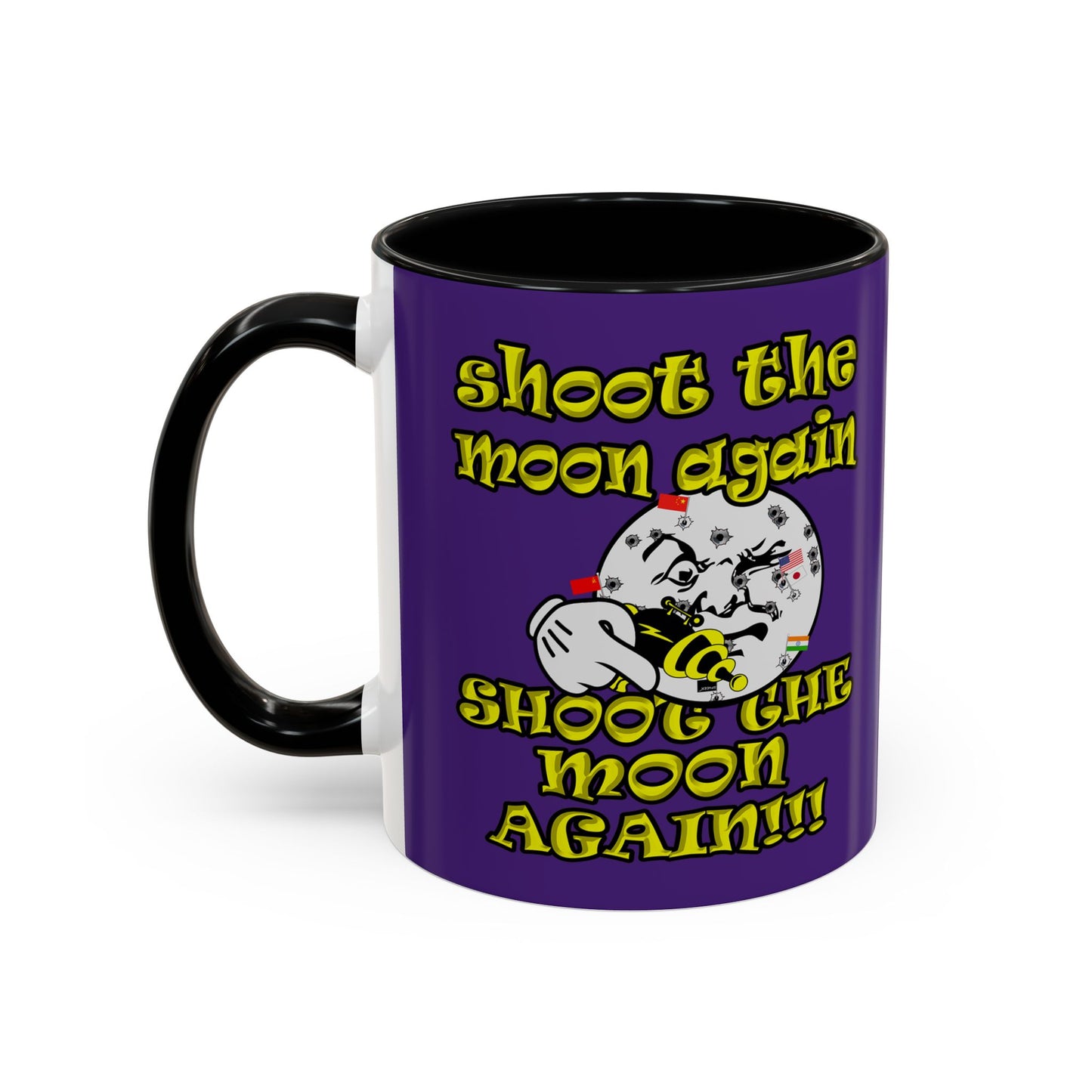 shoot the moon again - Accent Mug (purple)