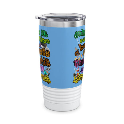 the bum's shit - Ringneck Tumbler, 20oz (light blue)