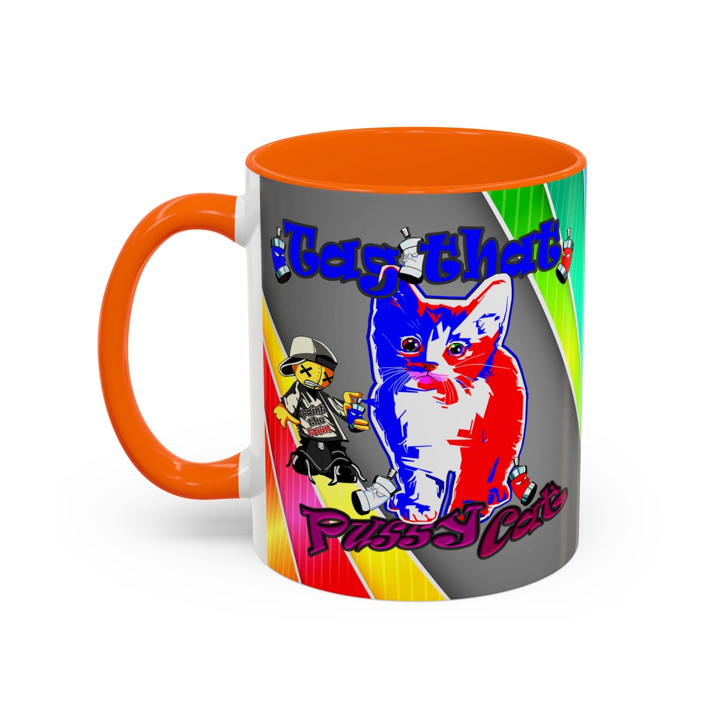 tag that - Accent Mug (rainbow split)