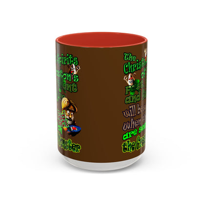christmas spirits of boston - Accent Mug (brown)