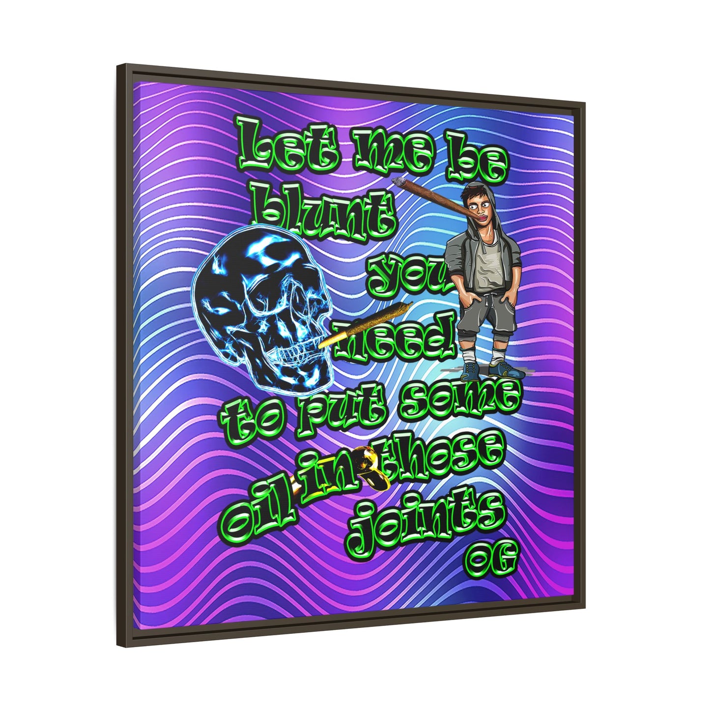 og - framed canvas art (purple wave)