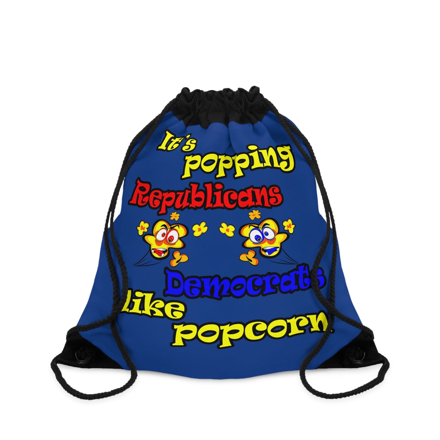 popping like popcorn - Drawstring Bag (dark blue)