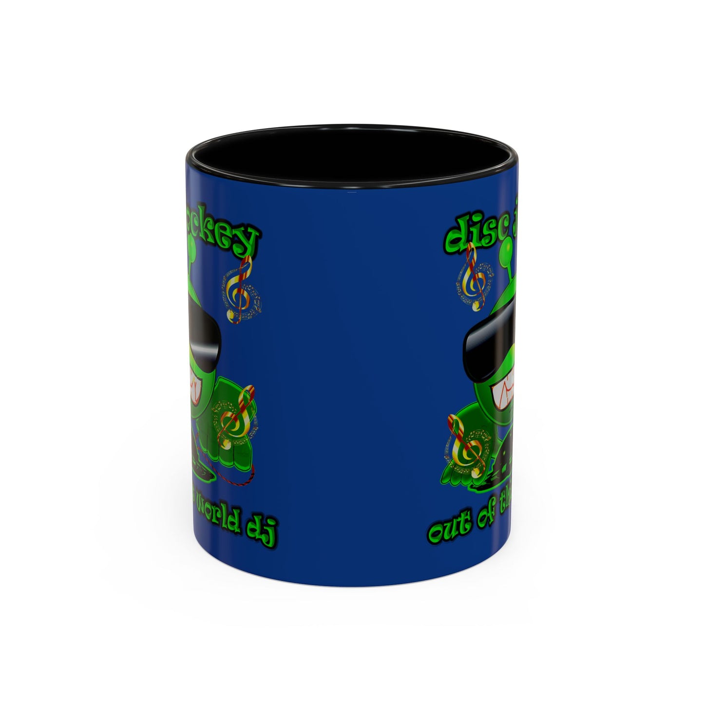 disc jockey - Accent Mug (dark blue)