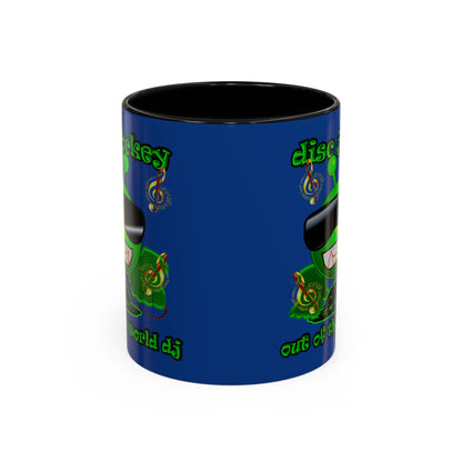 disc jockey - Accent Mug (dark blue)