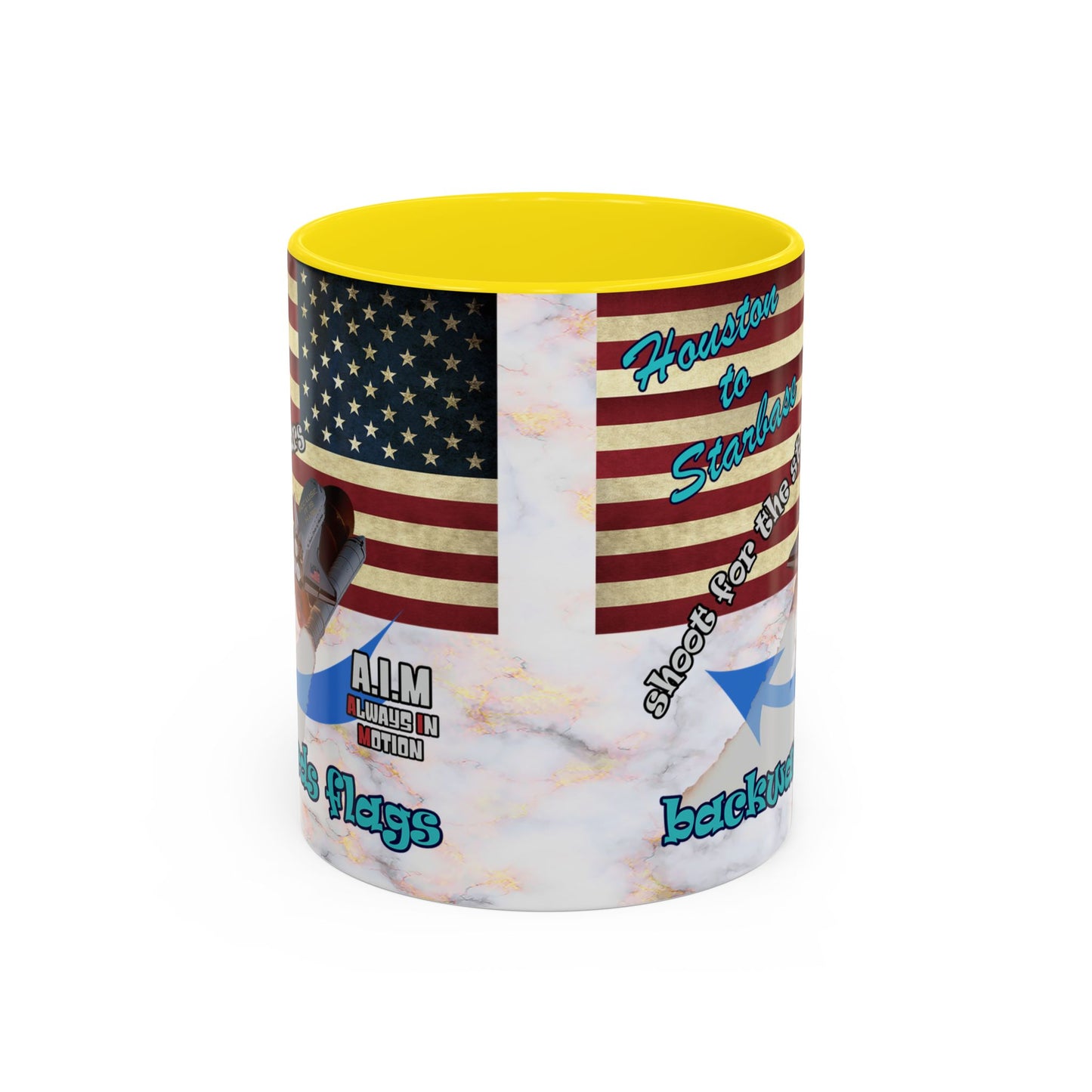 shoot for the stars - Accent Mug (white marble)
