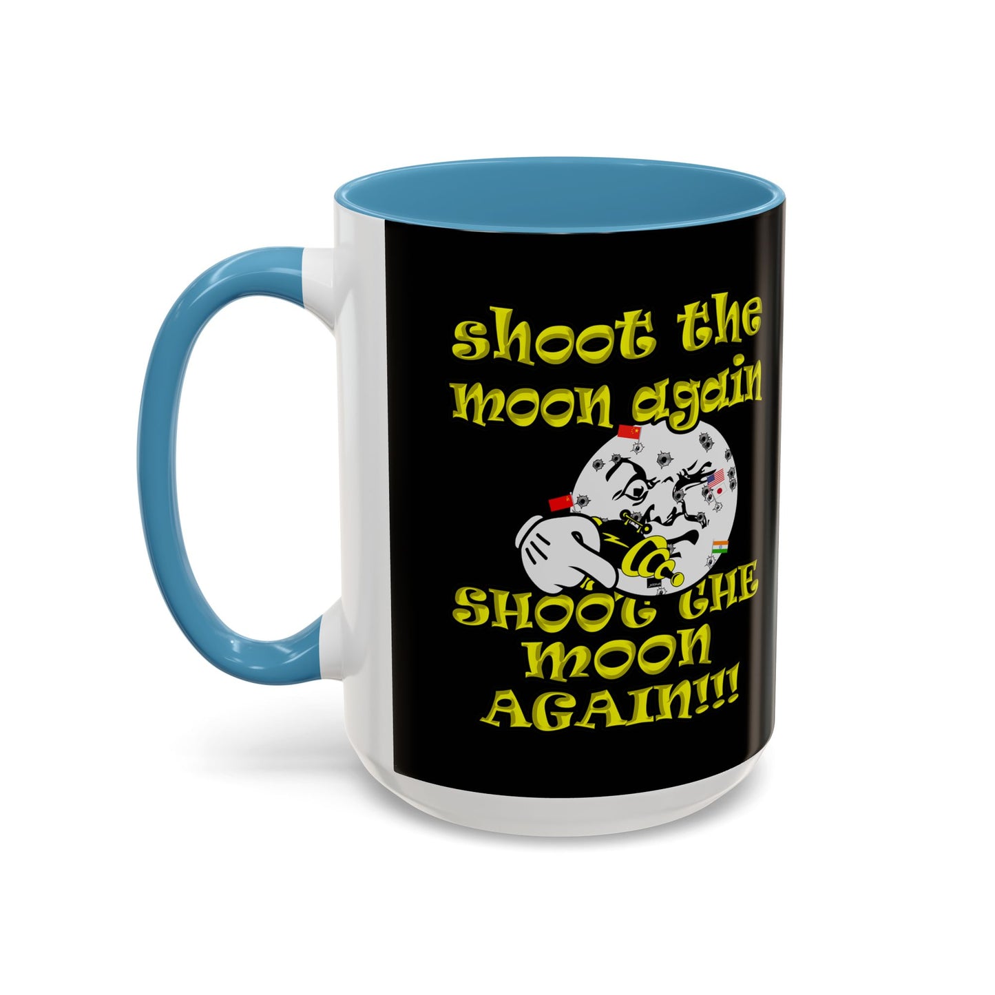 shoot the moon again - Accent Mug (black)