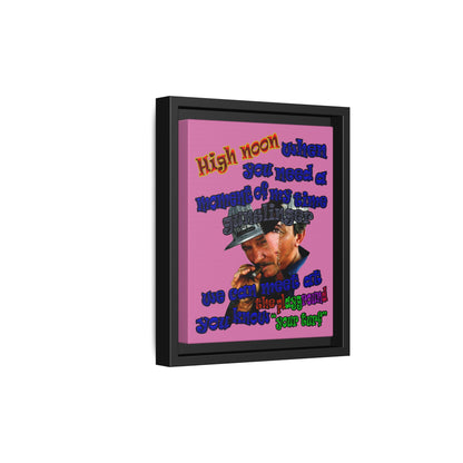high noon - framed canvas art (light pink)