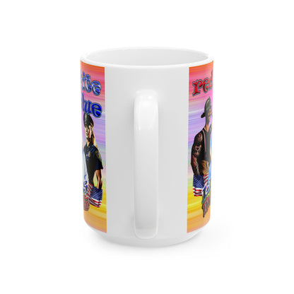 rw&b lives matter - White Mug (color blur)