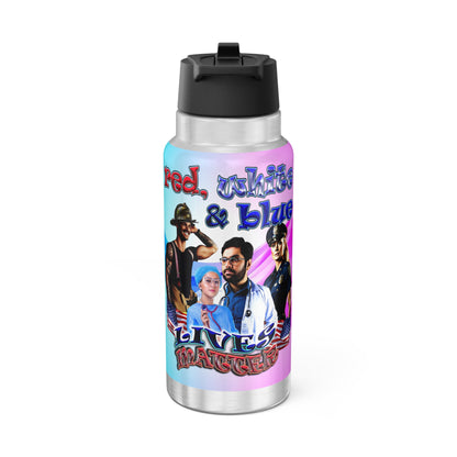 rw&b lives matter - Gator Tumbler, 32oz  (light blue-pink wave)