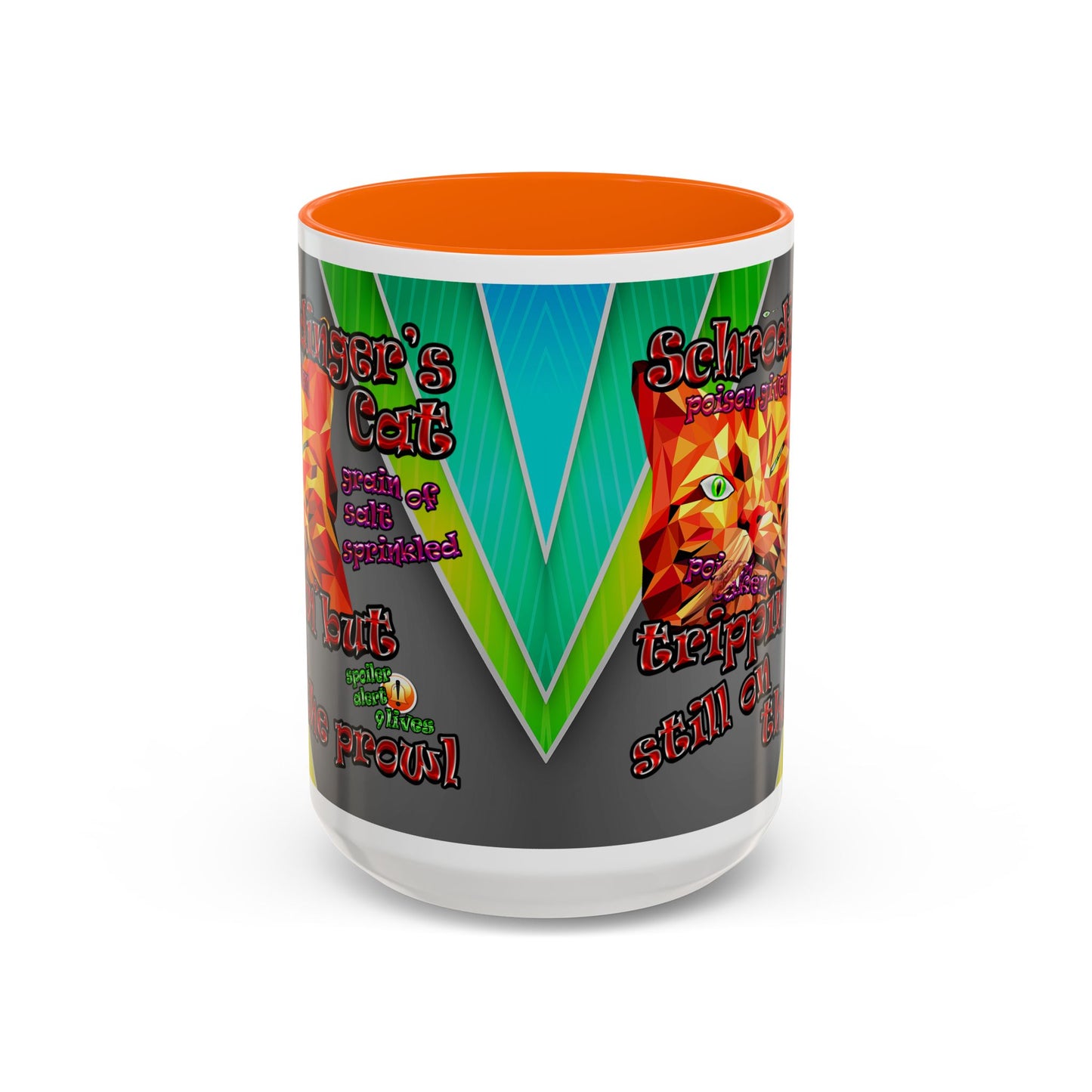 schrodinger's cat - Accent Mug (rainbow split)