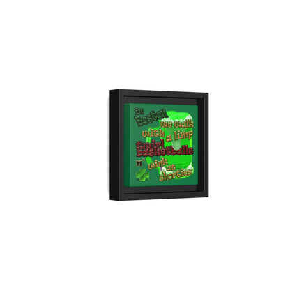 celtics logo - framed canvas art (dark green)