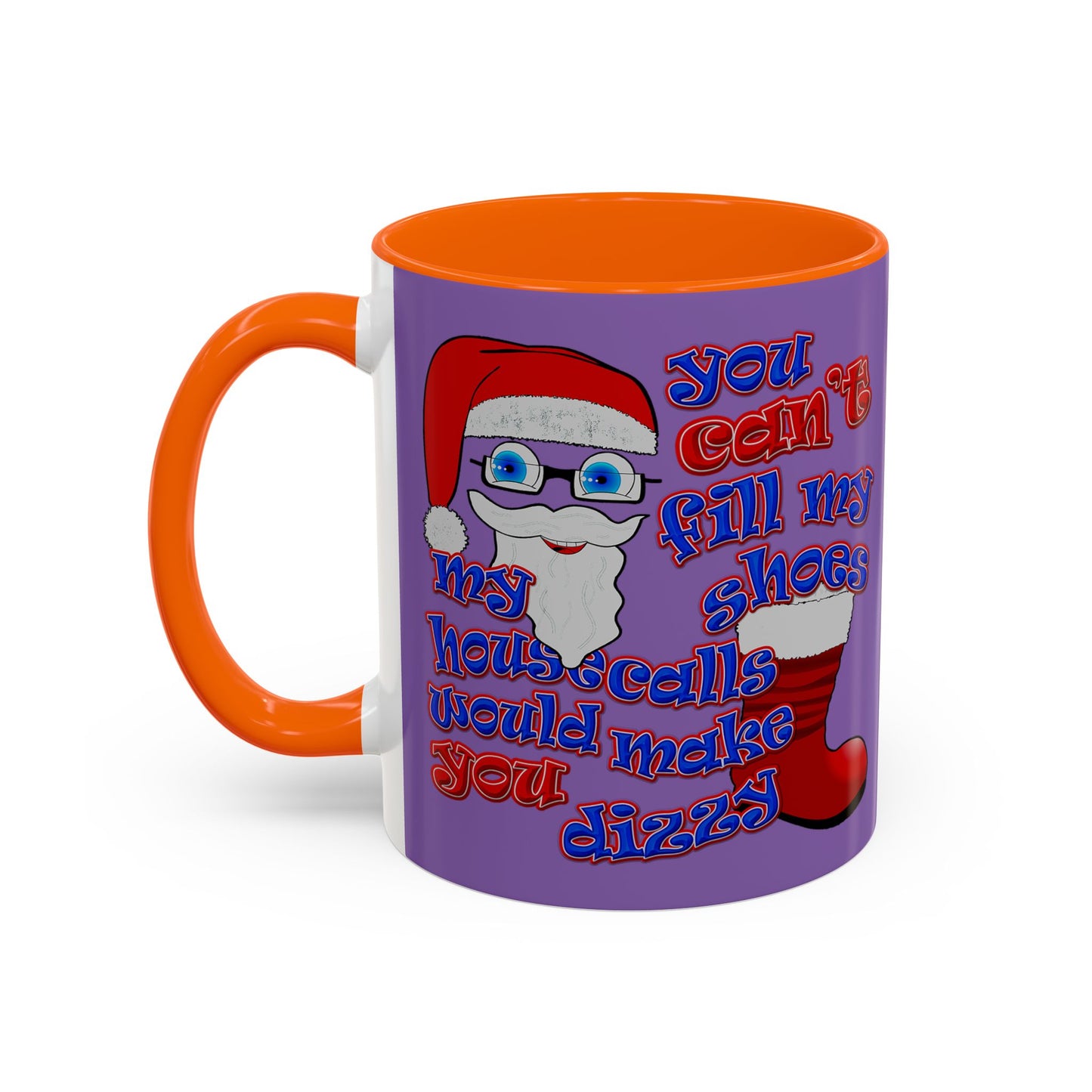 santa's shoes - Accent Mug (light purple)