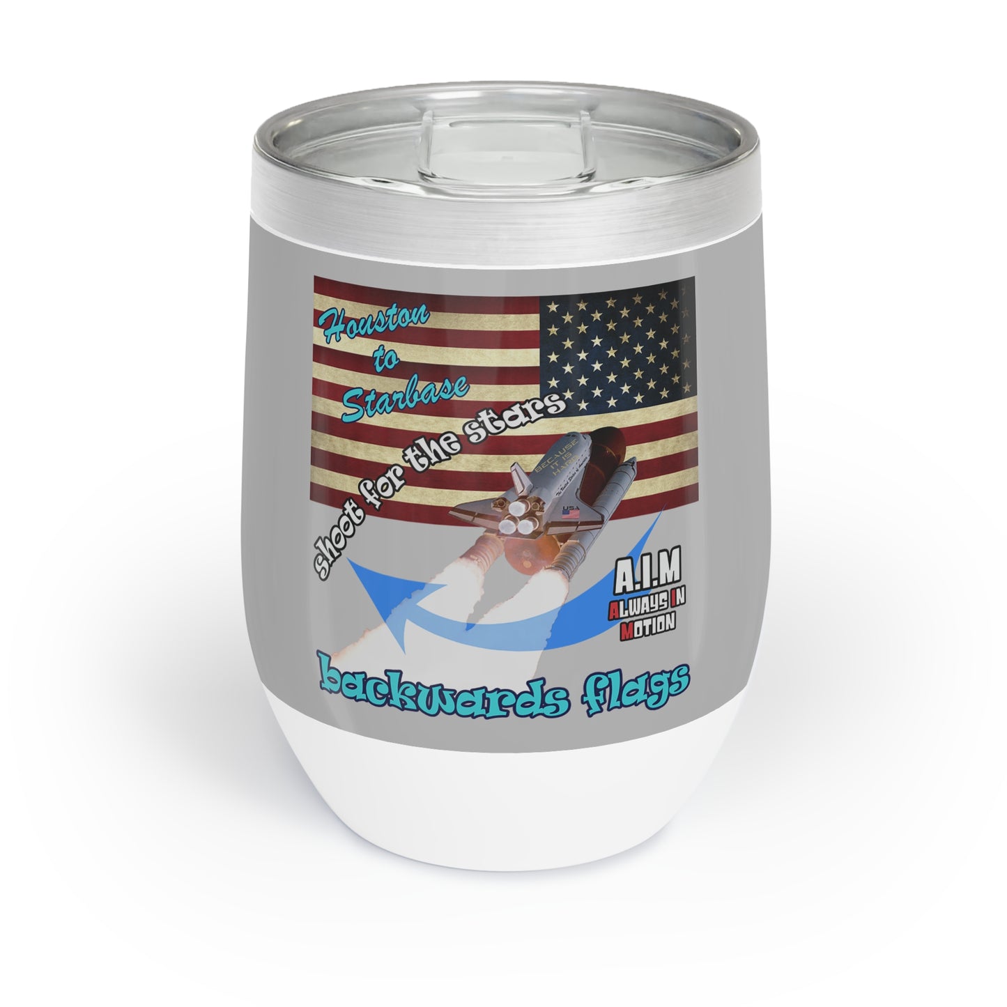 shoot for the stars - Chill Wine Tumbler (light grey)