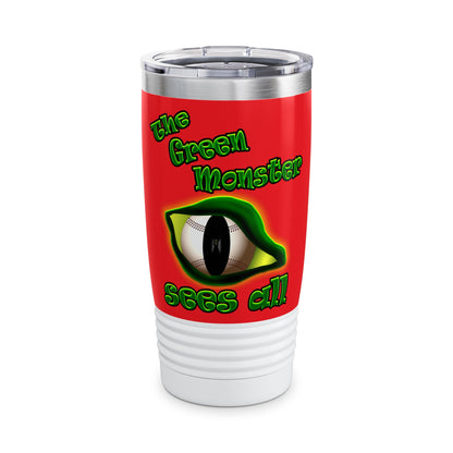 green monster - Ringneck Tumbler, 20oz (red)